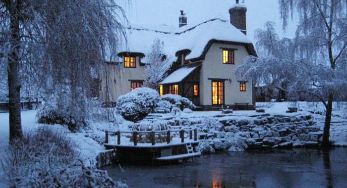 Kingfisher Retreat in the snow